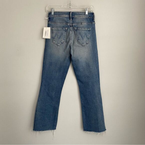 MOTHER The Insider High-rise Crop Step Fray Hem Jeans Size 24 NWT - Picture 6 of 10